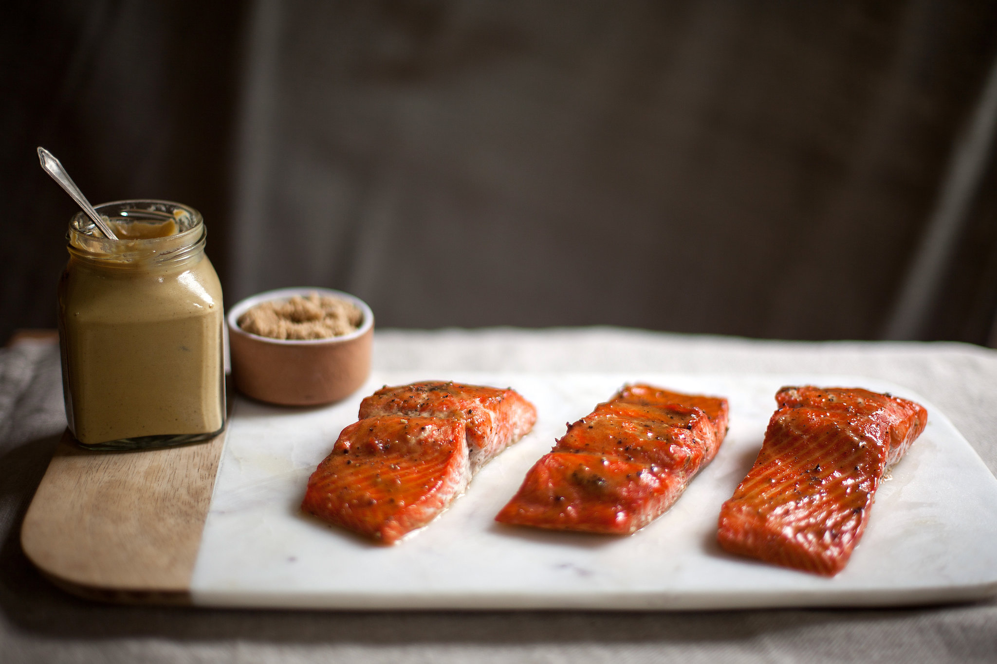 Roasted Salmon Glazed With Brown Sugar And Mustard Dining And Cooking