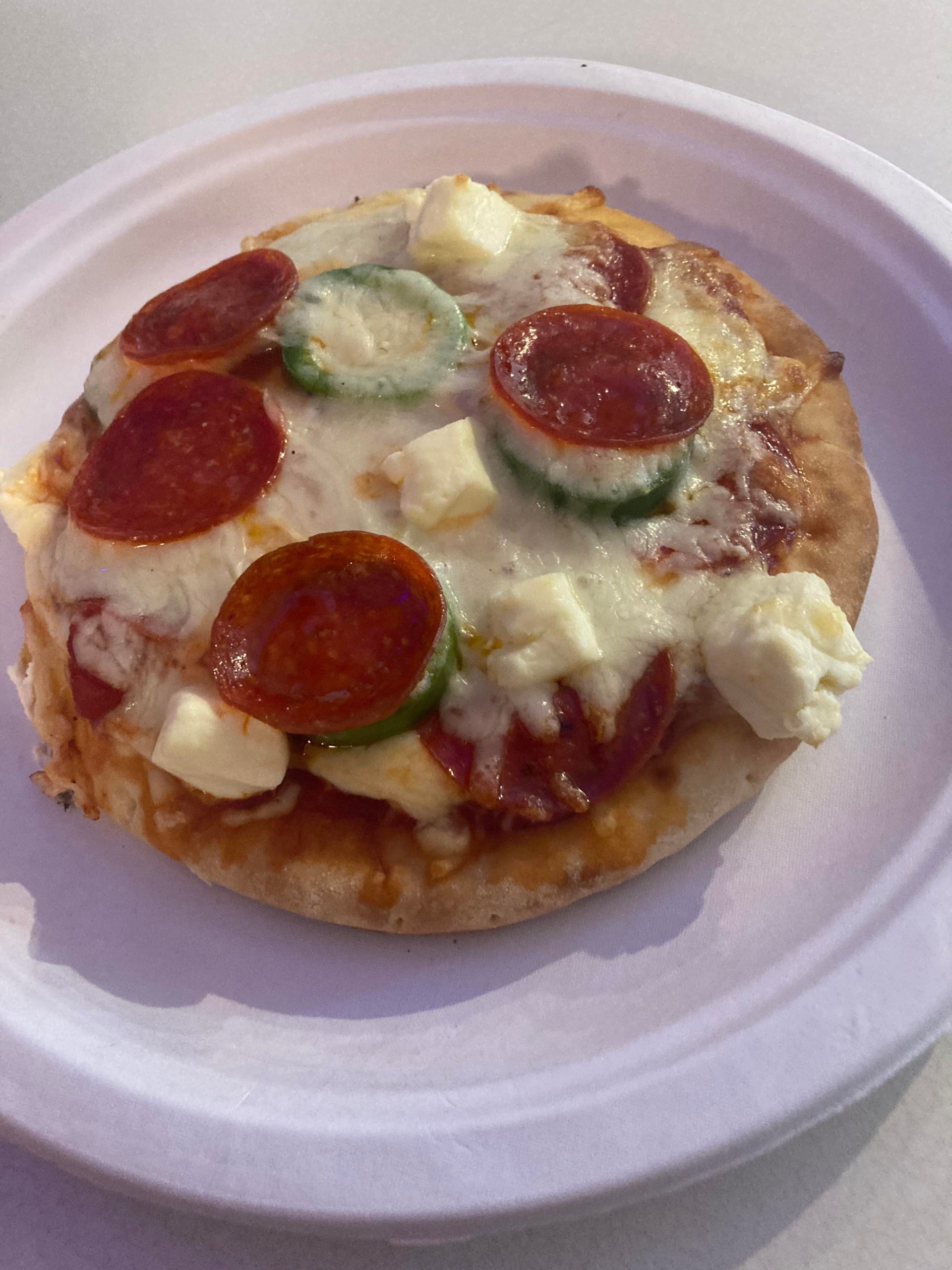 Homemade pepperoni Jalapeño and cream cheese pizza Dining and Cooking