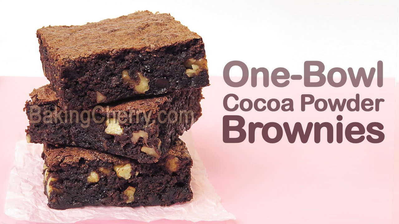 5 Minute One Bowl Cocoa Powder Brownies The Best Fudgy Brownies