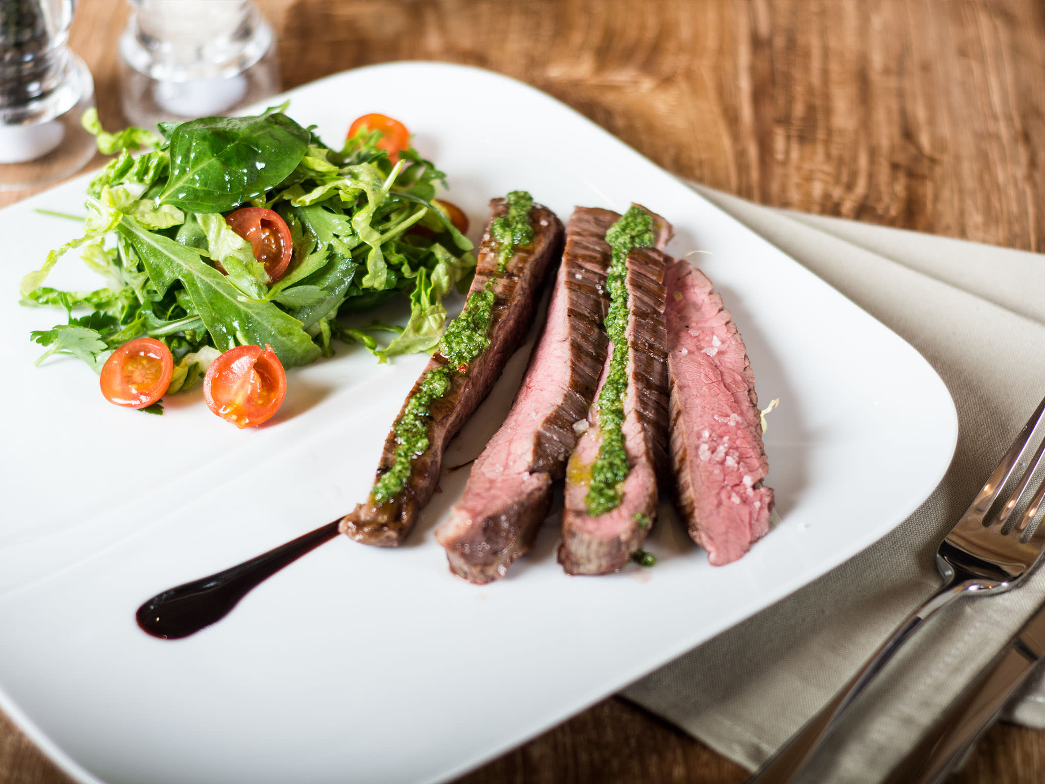 Flank steak with Chimichurri - Dining and Cooking