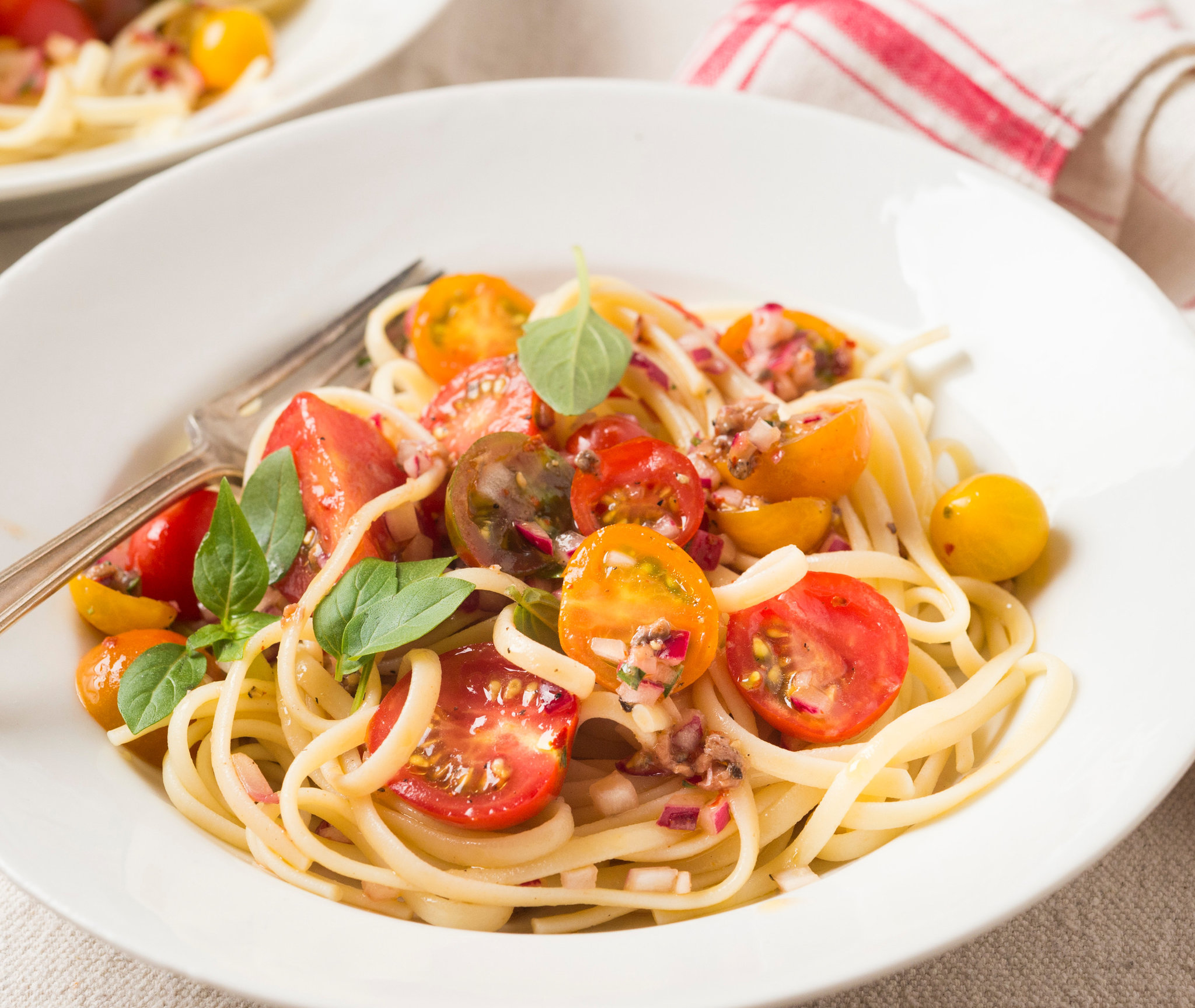 Pasta Fredda with Cherry Tomatoes, Anchovies and Herbs - Dining and Cooking