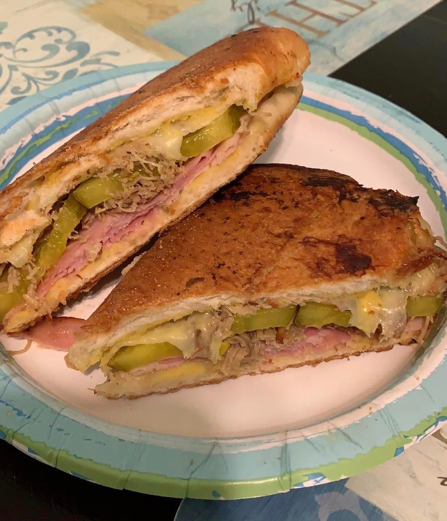 Homemade Cuban Ham Swiss Roast Pork Shoulder Mustard And Pickles For Added Sweetness Sub Out Dill Pickles For Bread And Butter Pickles Dining And Cooking