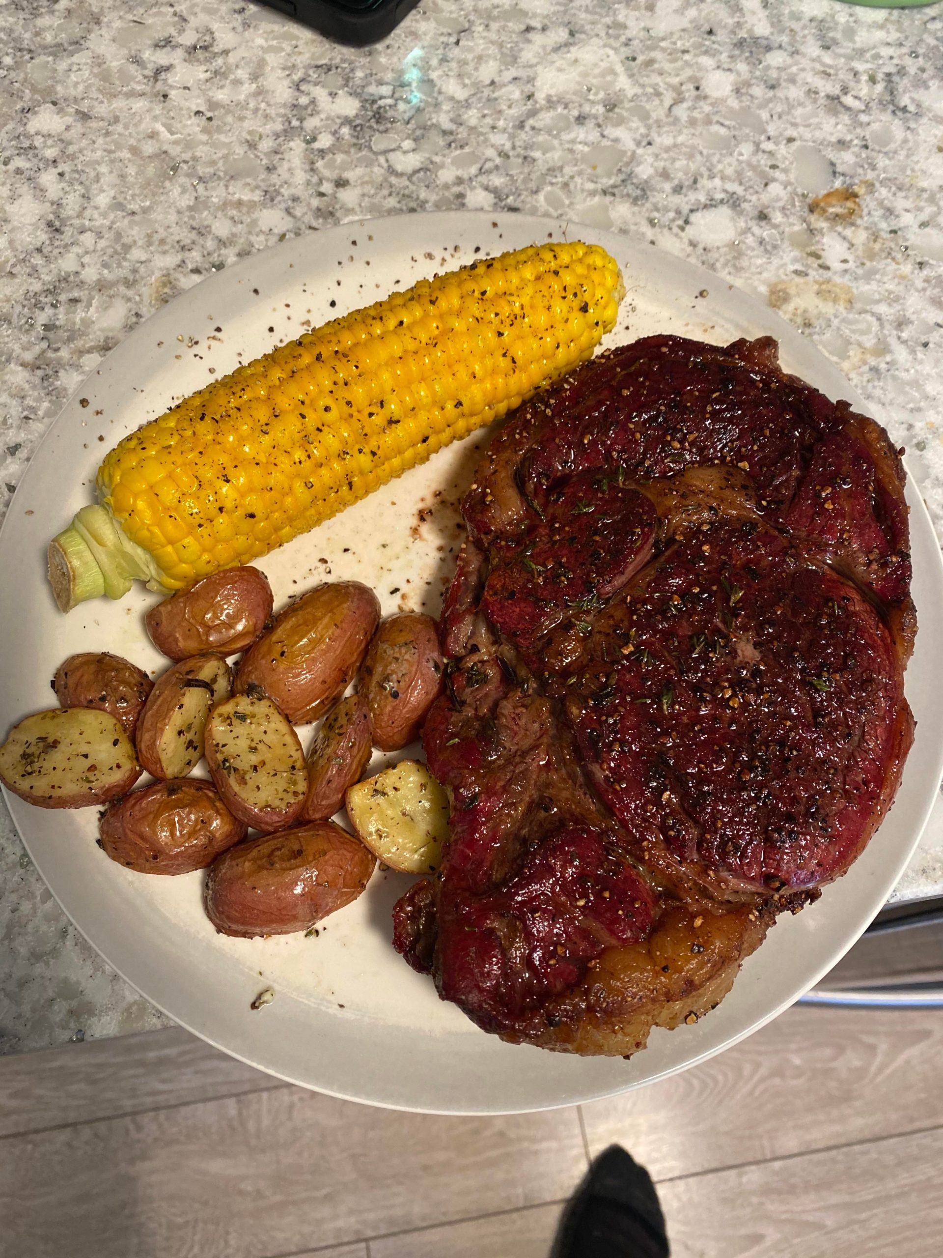 Reverse Seared Smoked Ribeye Finished In The Cast Iron With Butter 
