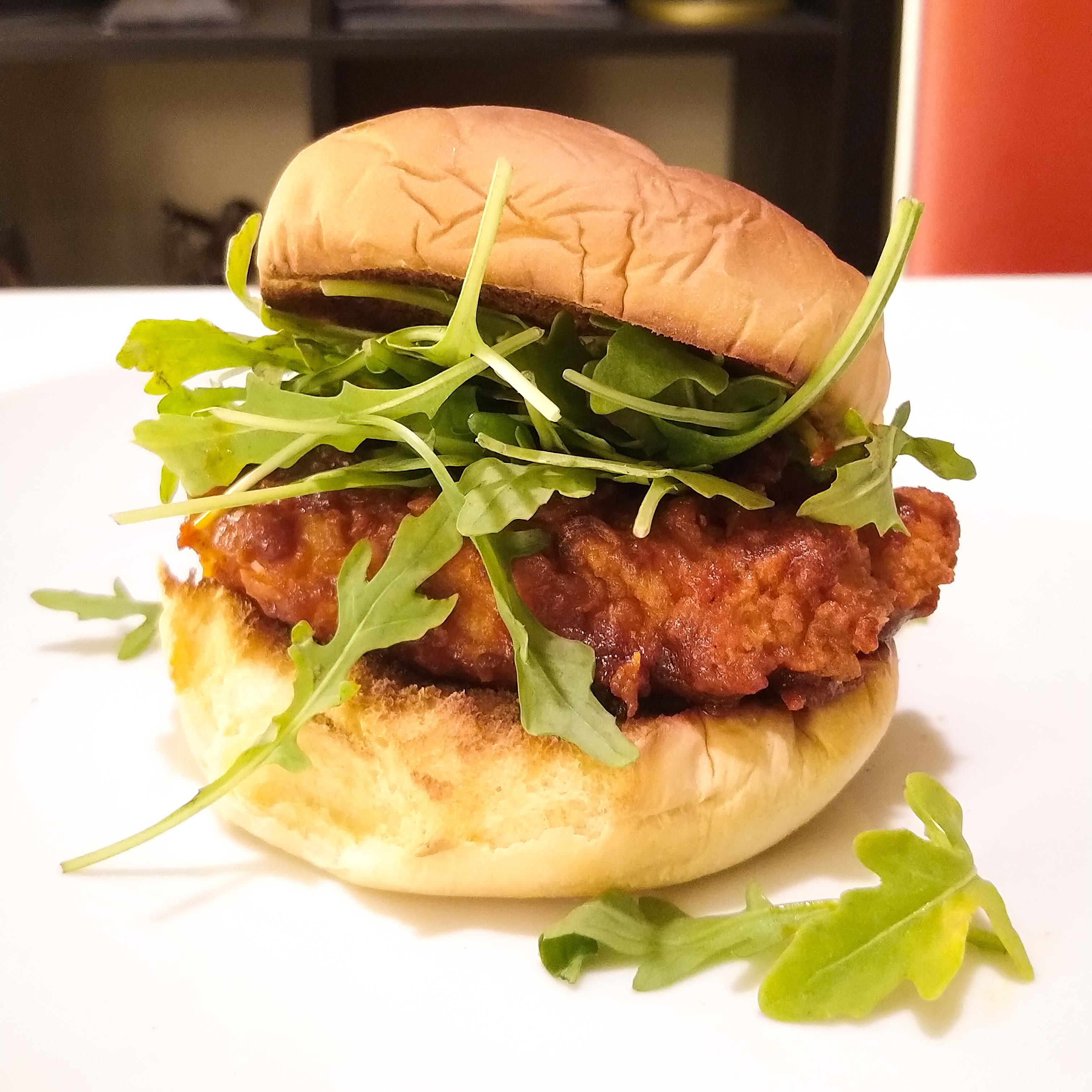 Made a fried Gochujang chicken sandwich! - Dining and Cooking