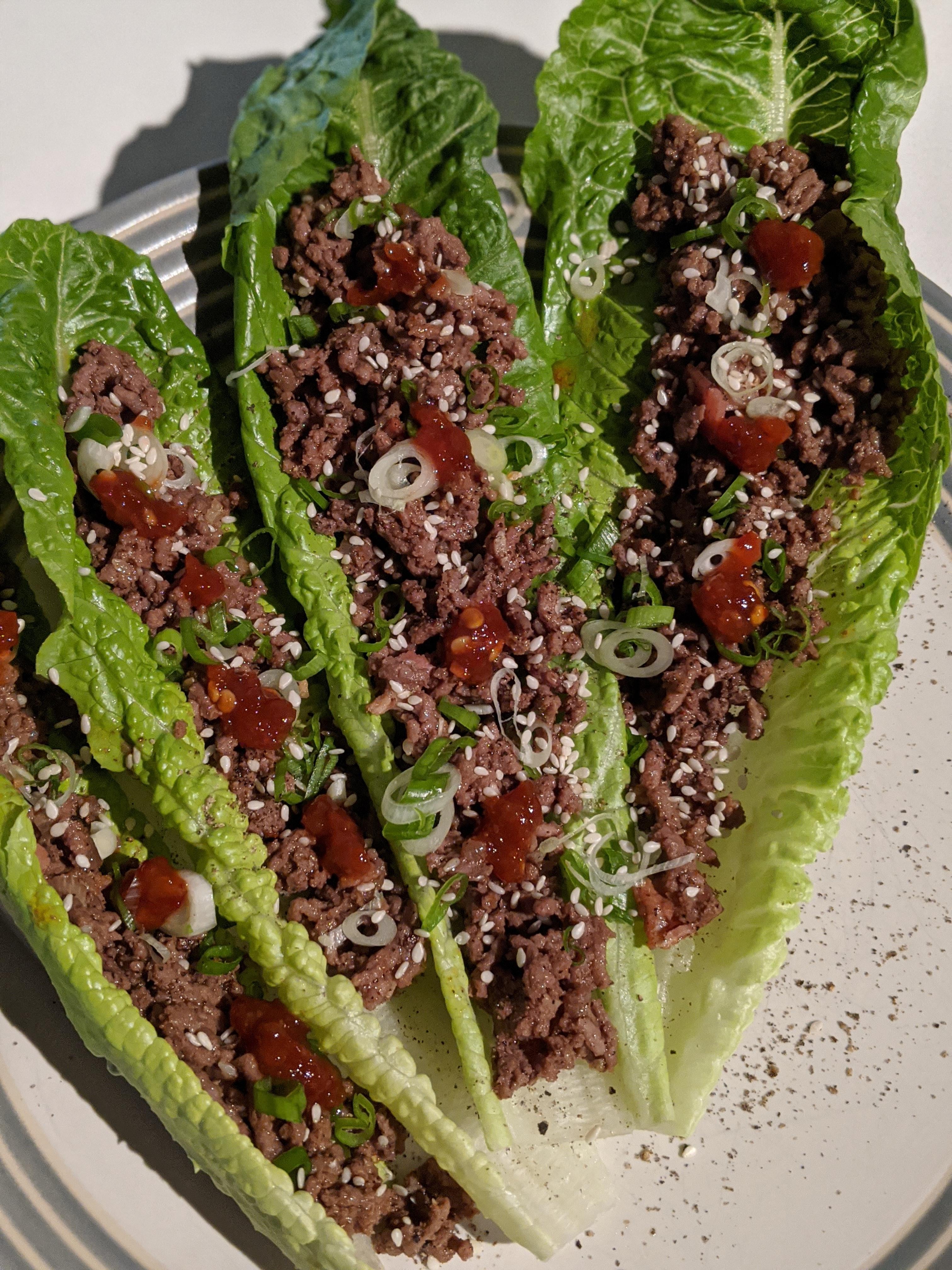 Asian inspired beef lettuce boats - Dining and Cooking