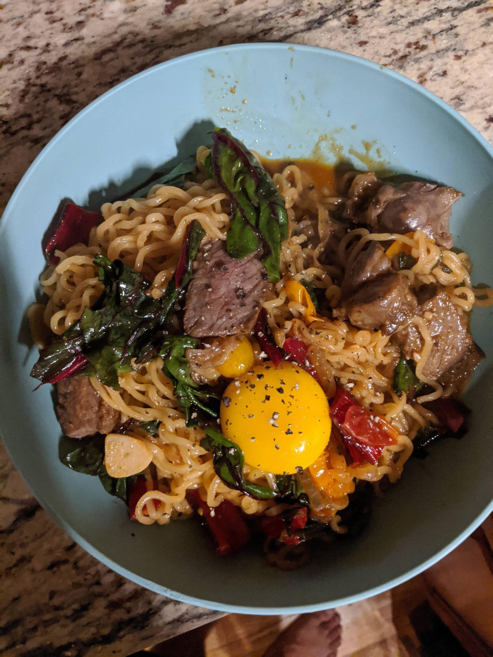 Dry Ramen Using Shin Black Lefto