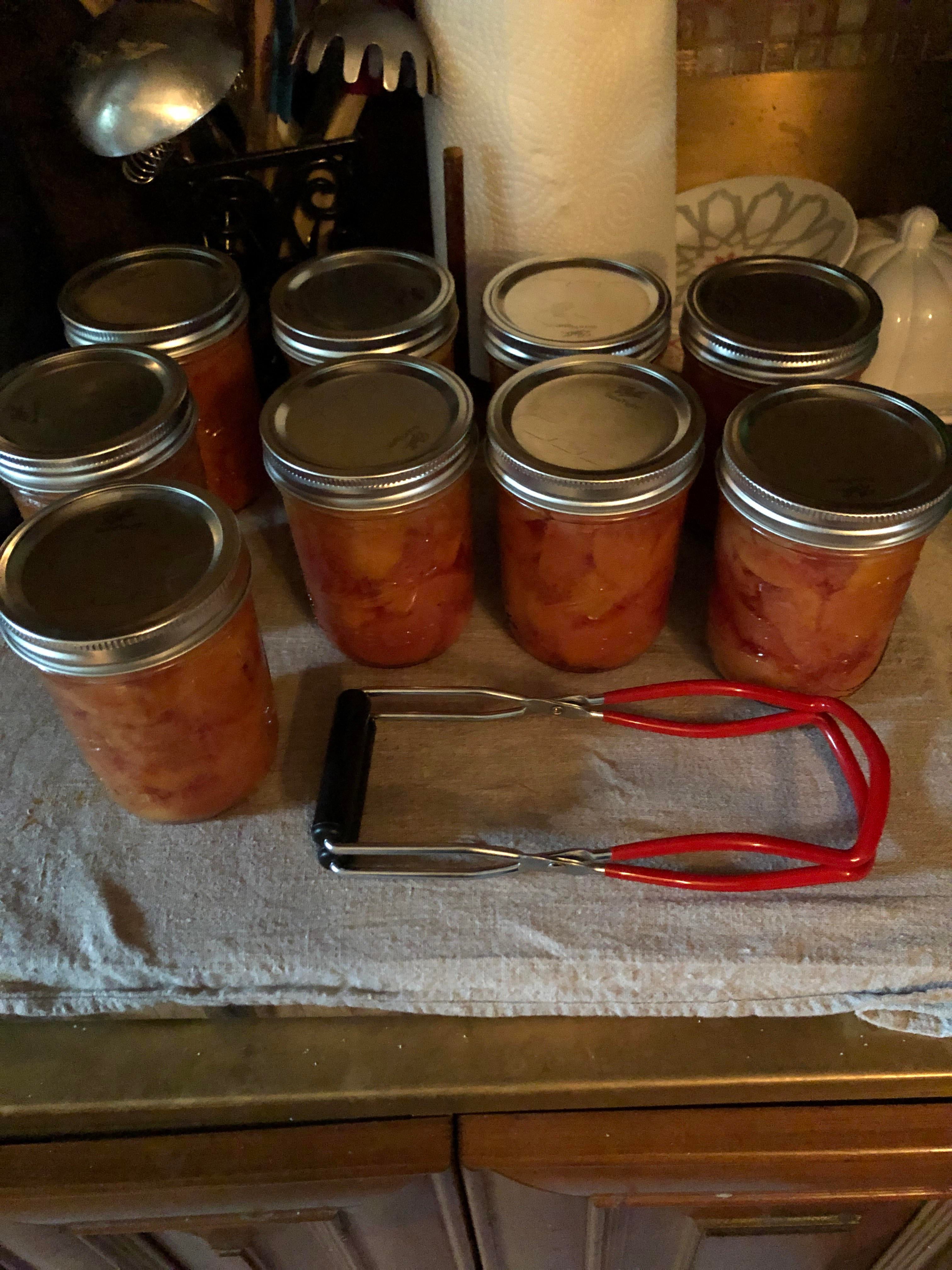 Local Missouri peaches sliced & canned in light syrup Dining and Cooking