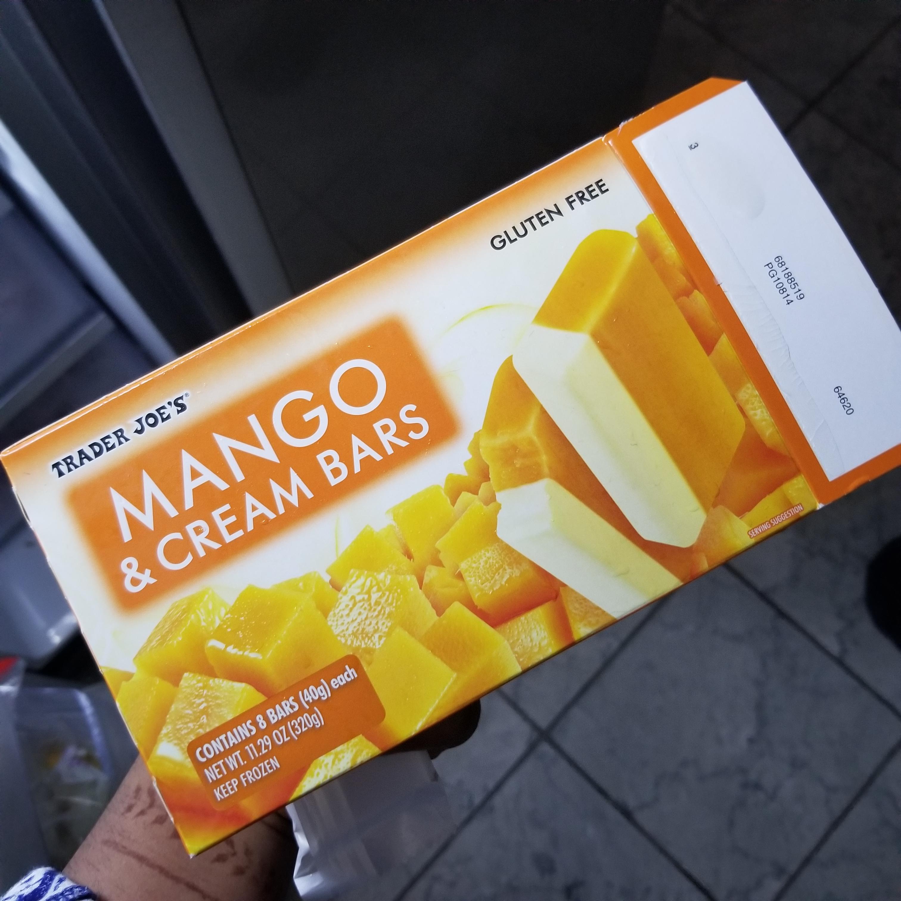 Mango Cream Bars From Trader Joe S 53 Cal Per Bar 160 For One Serving 430 For The Whole Box Dining And Cooking