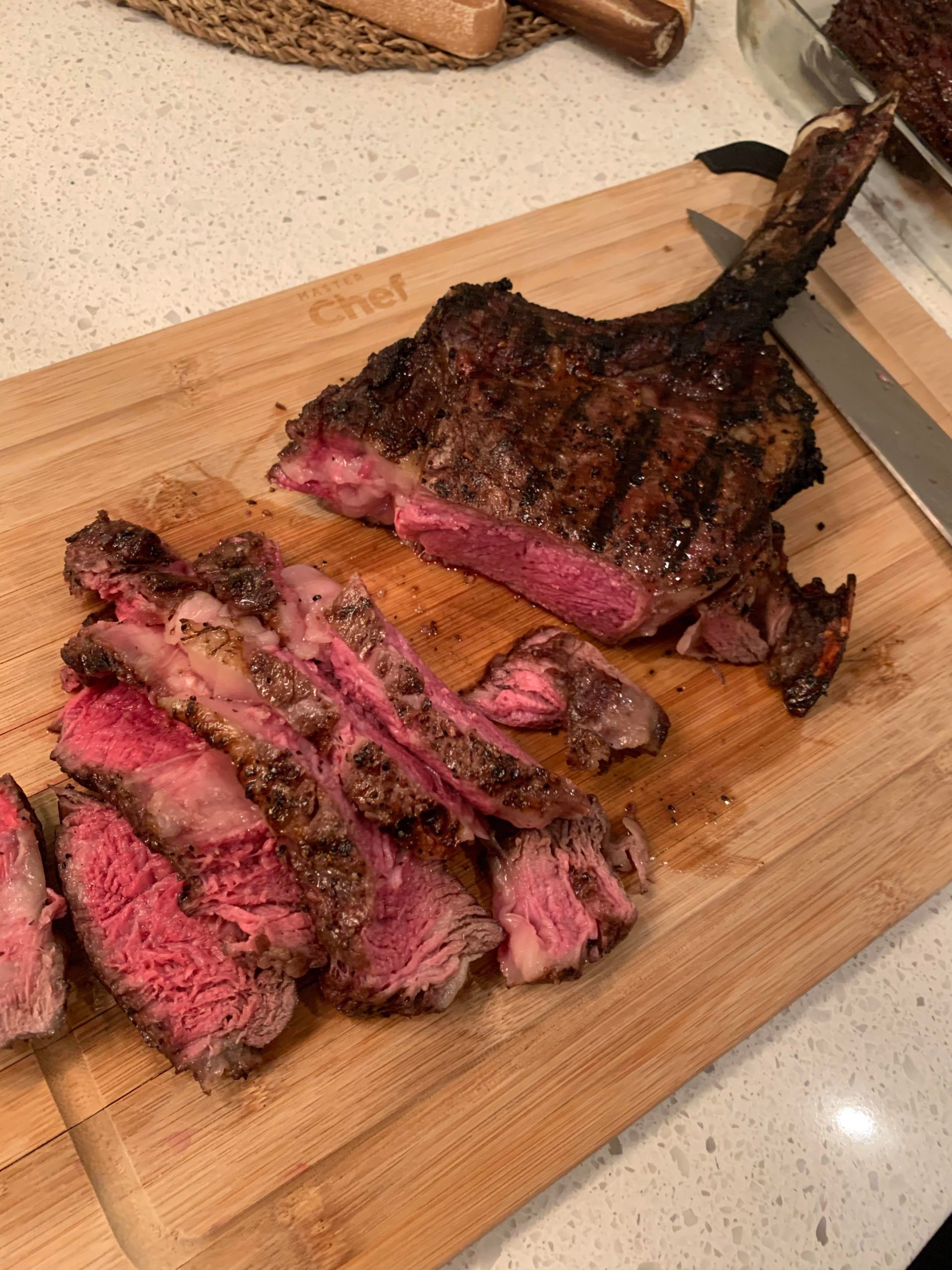 Made Tomahawk Steak For The First Time Reverse Seared Dining And Cooking