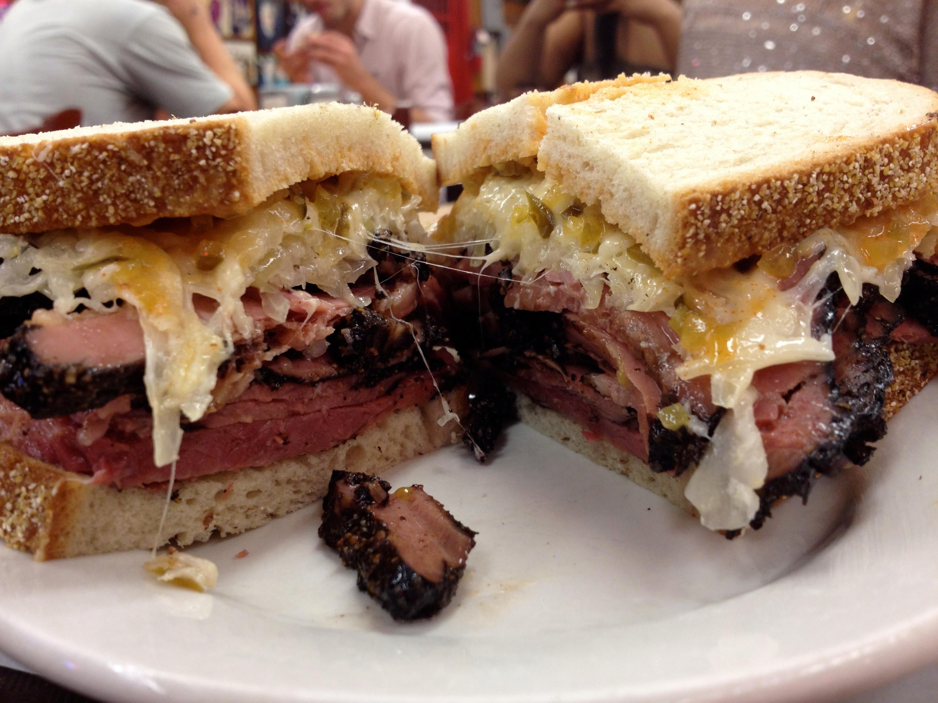 Pastrami Ruben From The Famous Katz Deli In New York City Dining And Cooking