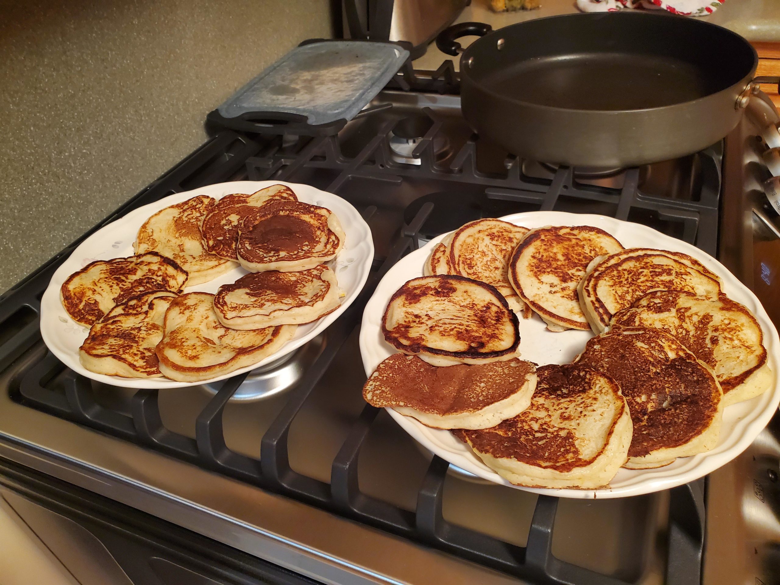 Lemon Ricotta Pancakes! Made 16.5 pancakes at 120 calories per pancake