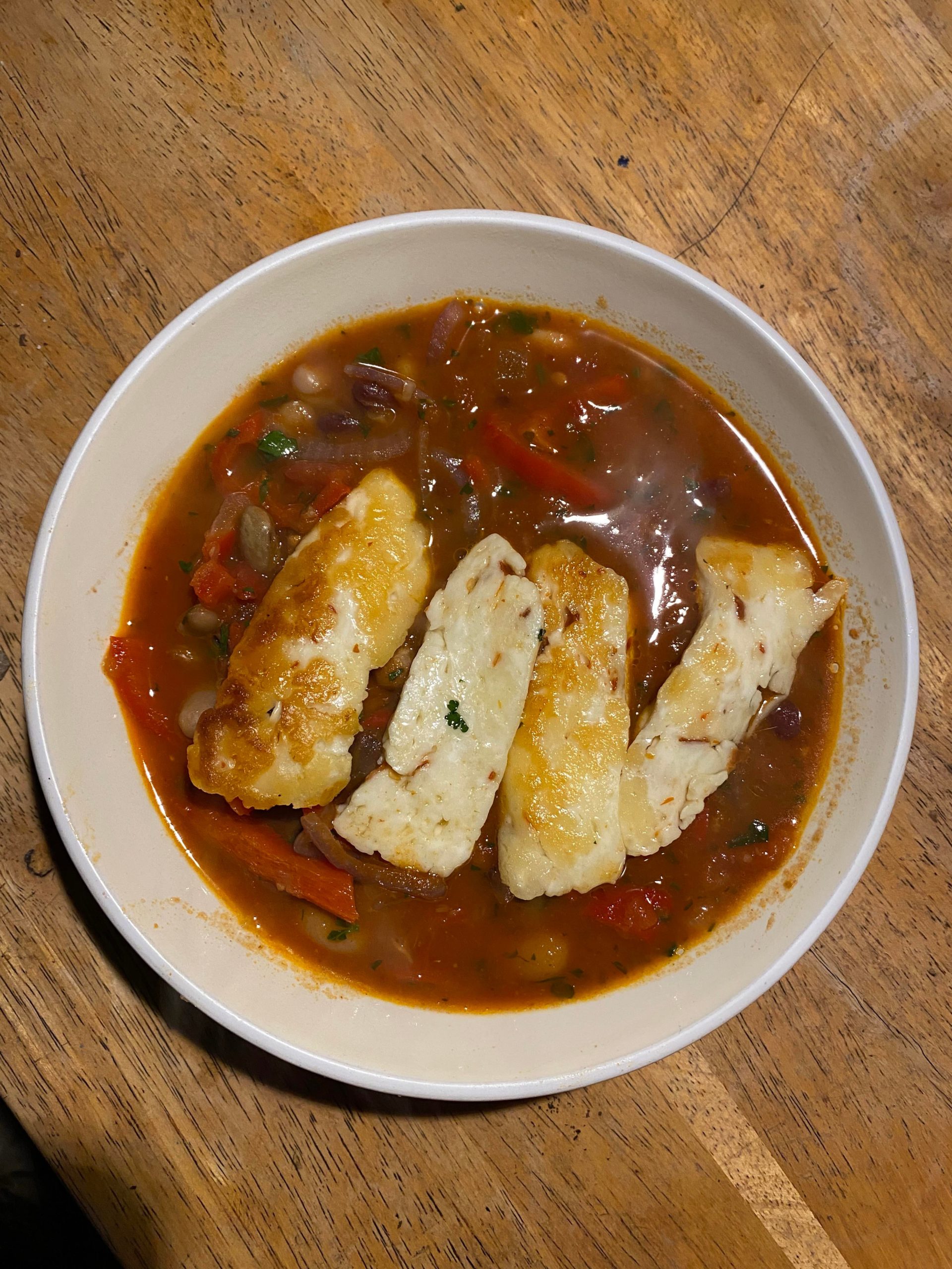 Bean and Halloumi stew - Dining and Cooking