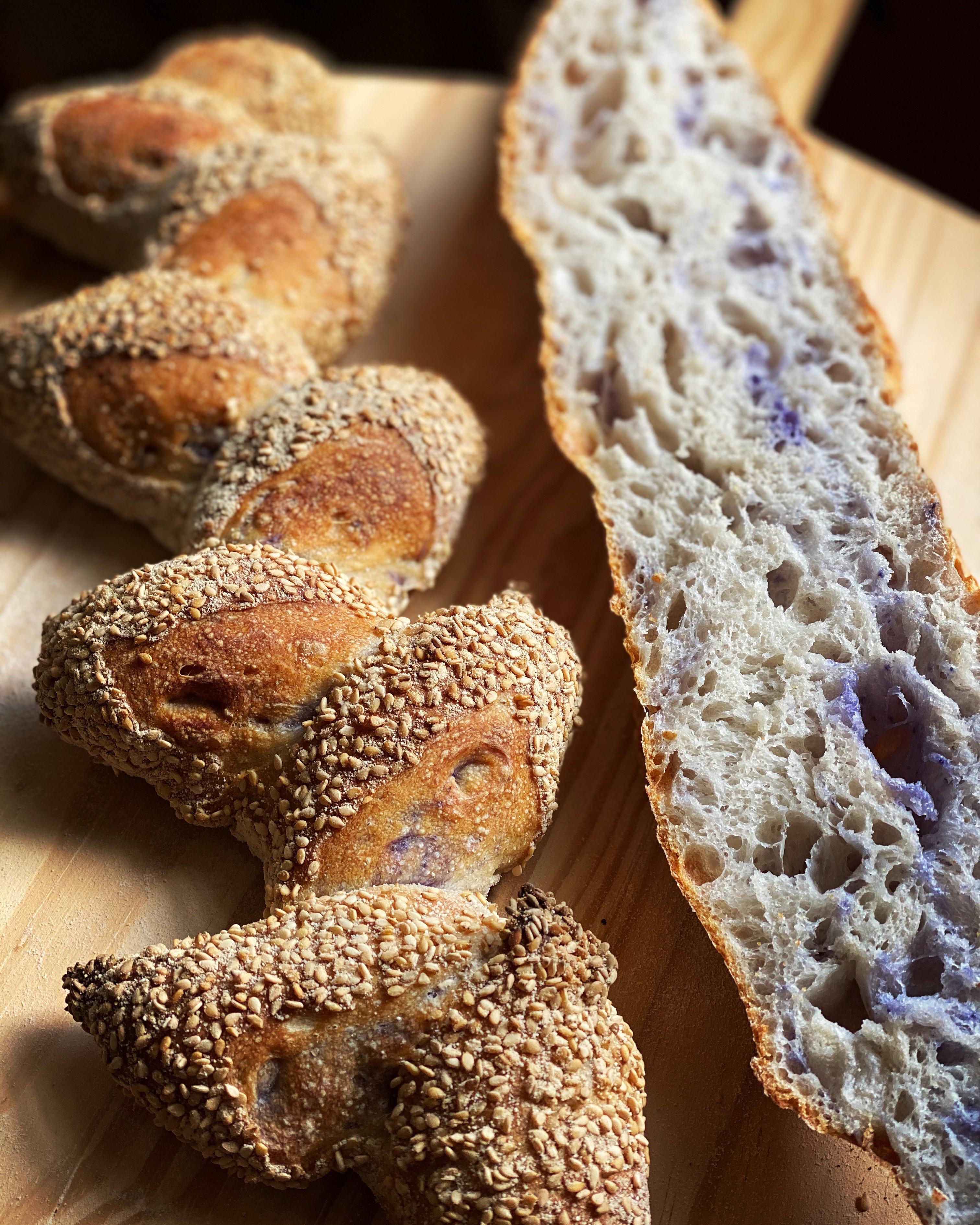 Sourdough Epi Infused With Butterfly Pea Flower Dining And Cooking