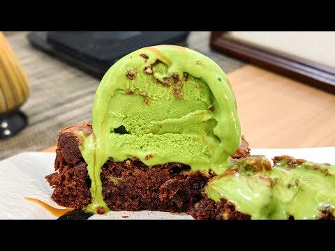 Delicious Matcha Desserts Inside A Converted Convent Singapore Petite Gateau Green Tea Gelato Brownie And Taro Cake Dining And Cooking