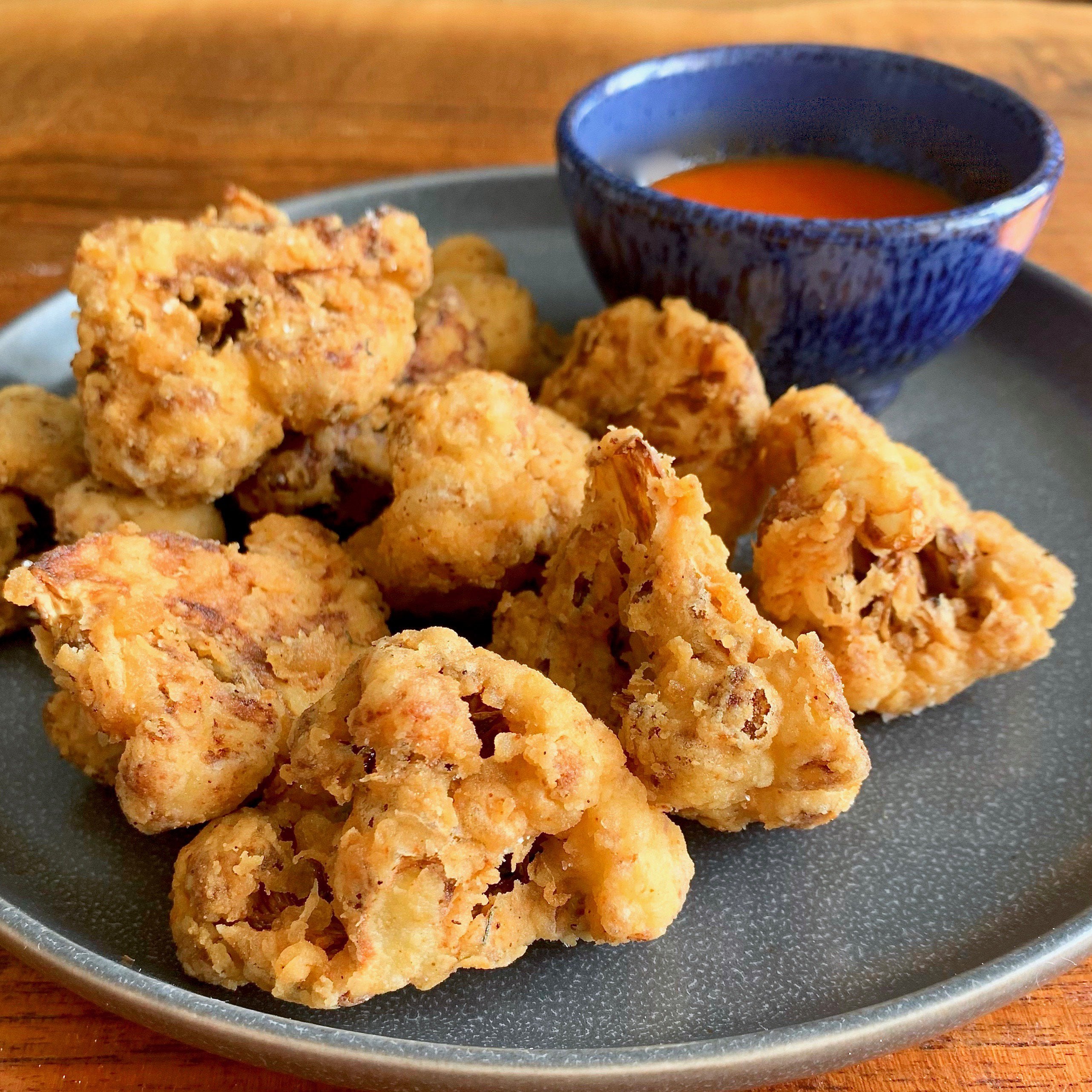 Fried cauliflower with buffalo Dining and Cooking