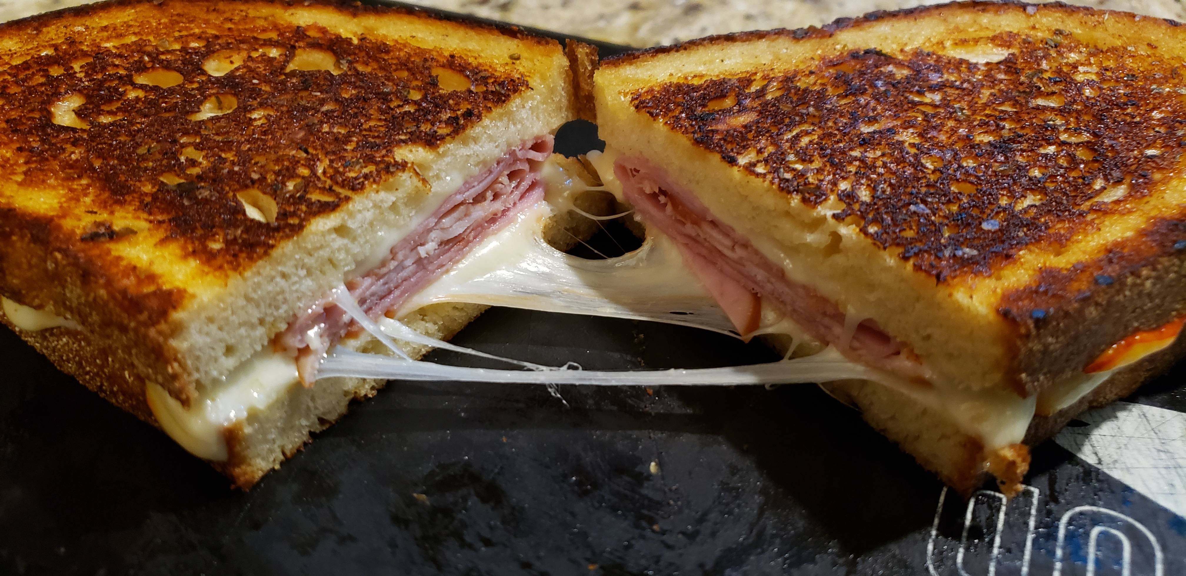 Ham And Swiss On Sourdough - Grilled Sourdough With ...