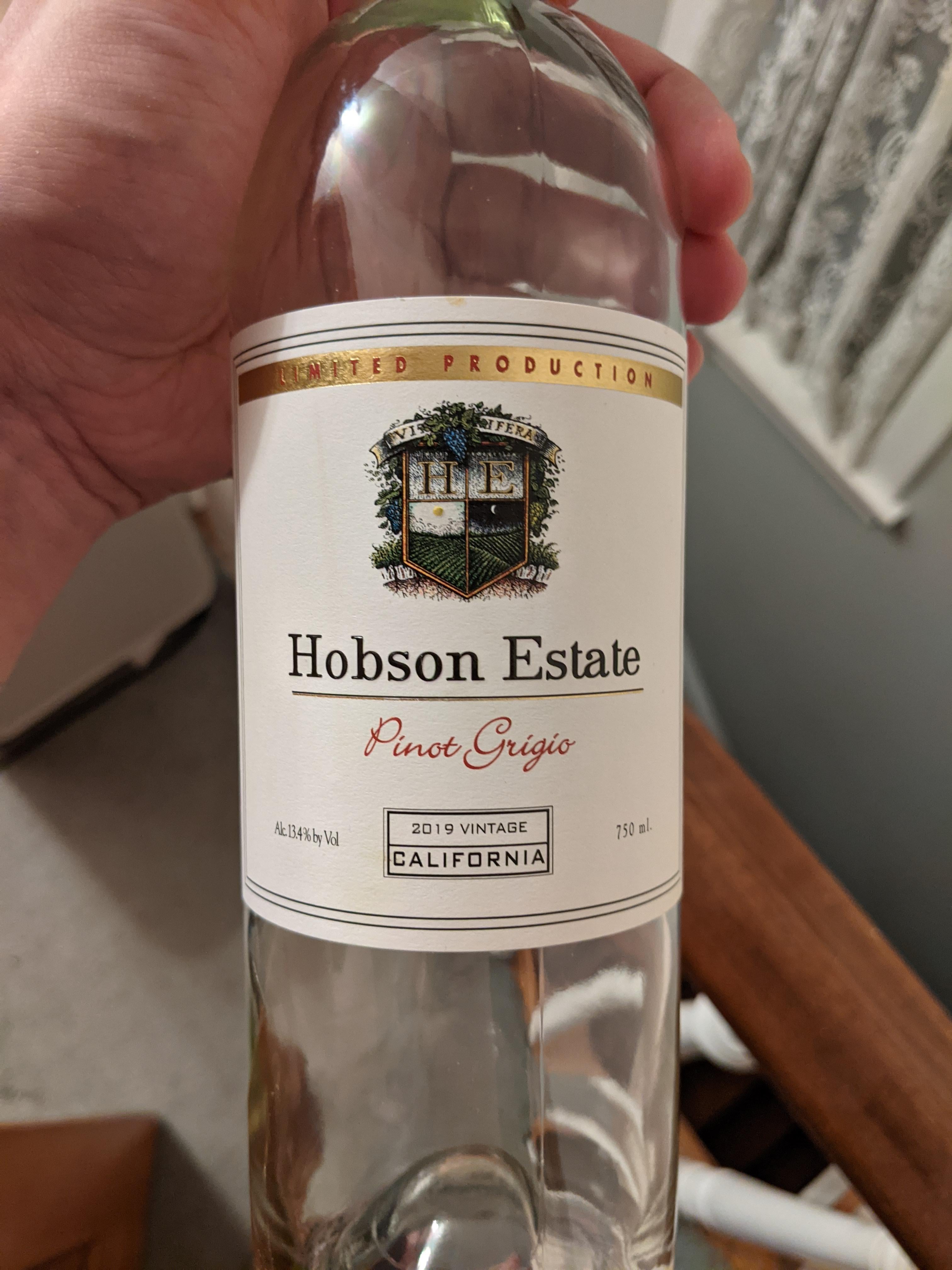 2019 Hobson Estate Pinot Grigio Looking