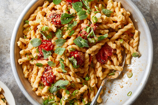 Tahini-Parmesan Pasta Salad