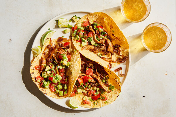 Mushroom Chicharrón Tacos