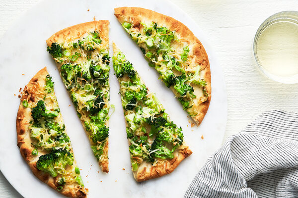 Smoked Gouda and Broccoli Flatbreads