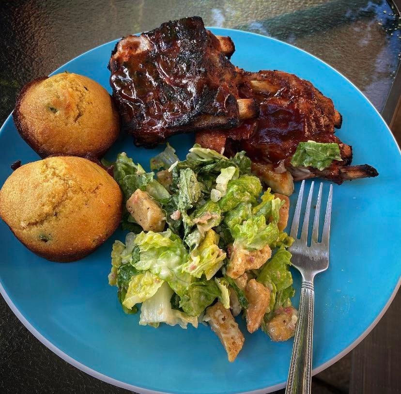 Ribs Slow Cooked In Dr Pepper Finished On The Grill