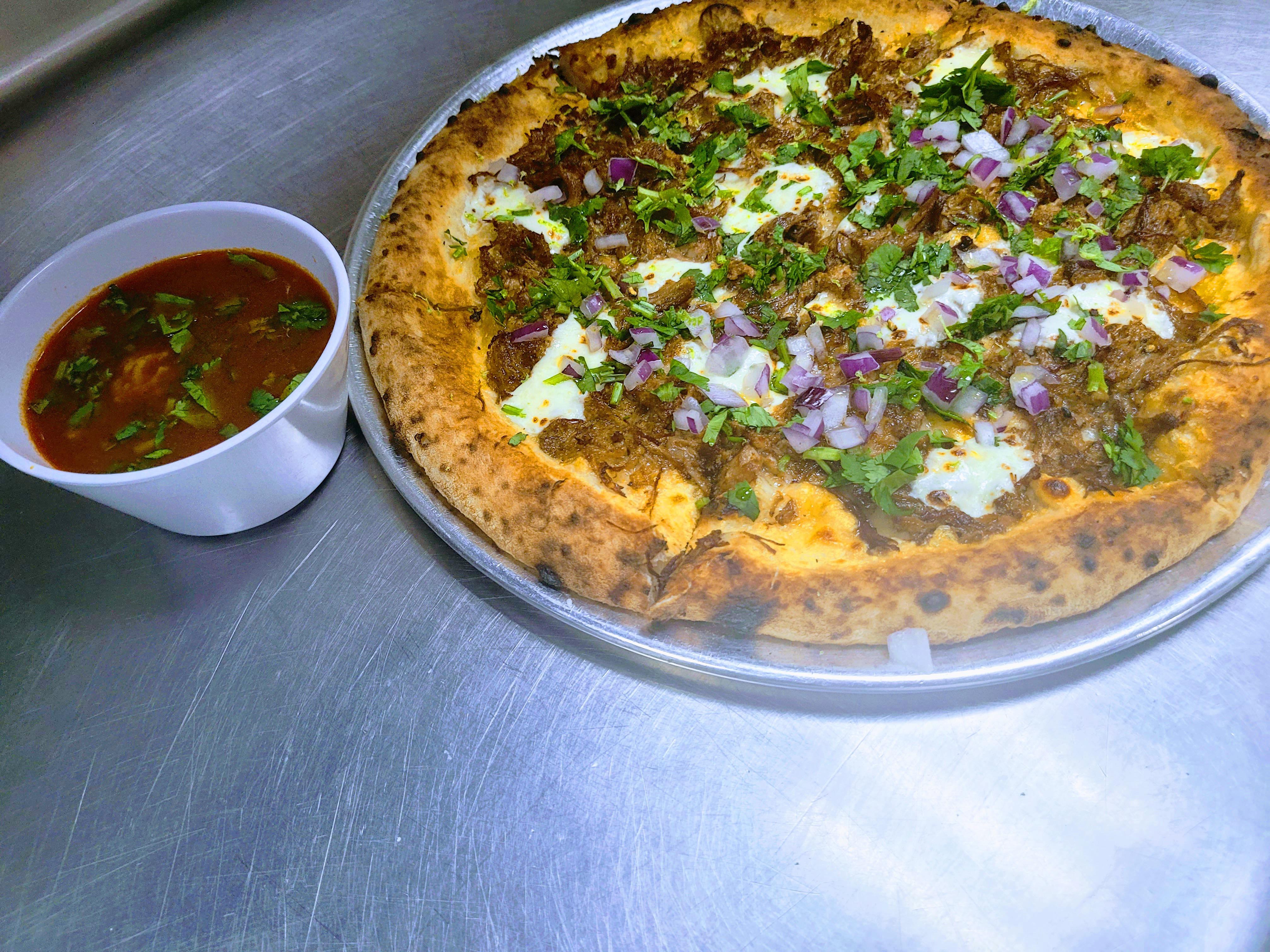 Birria Taco Pizza for taco Tuesdays! From Pizza Crime in Haddonfield, NJ -  Dining and Cooking