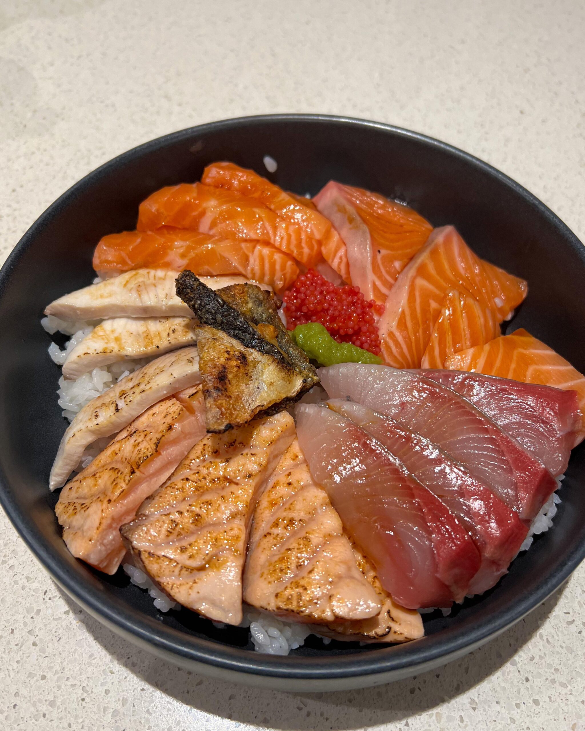 (Attempting to) Homemade Aburi Salmon Kingfish Bowl (Sake Hamachi ...