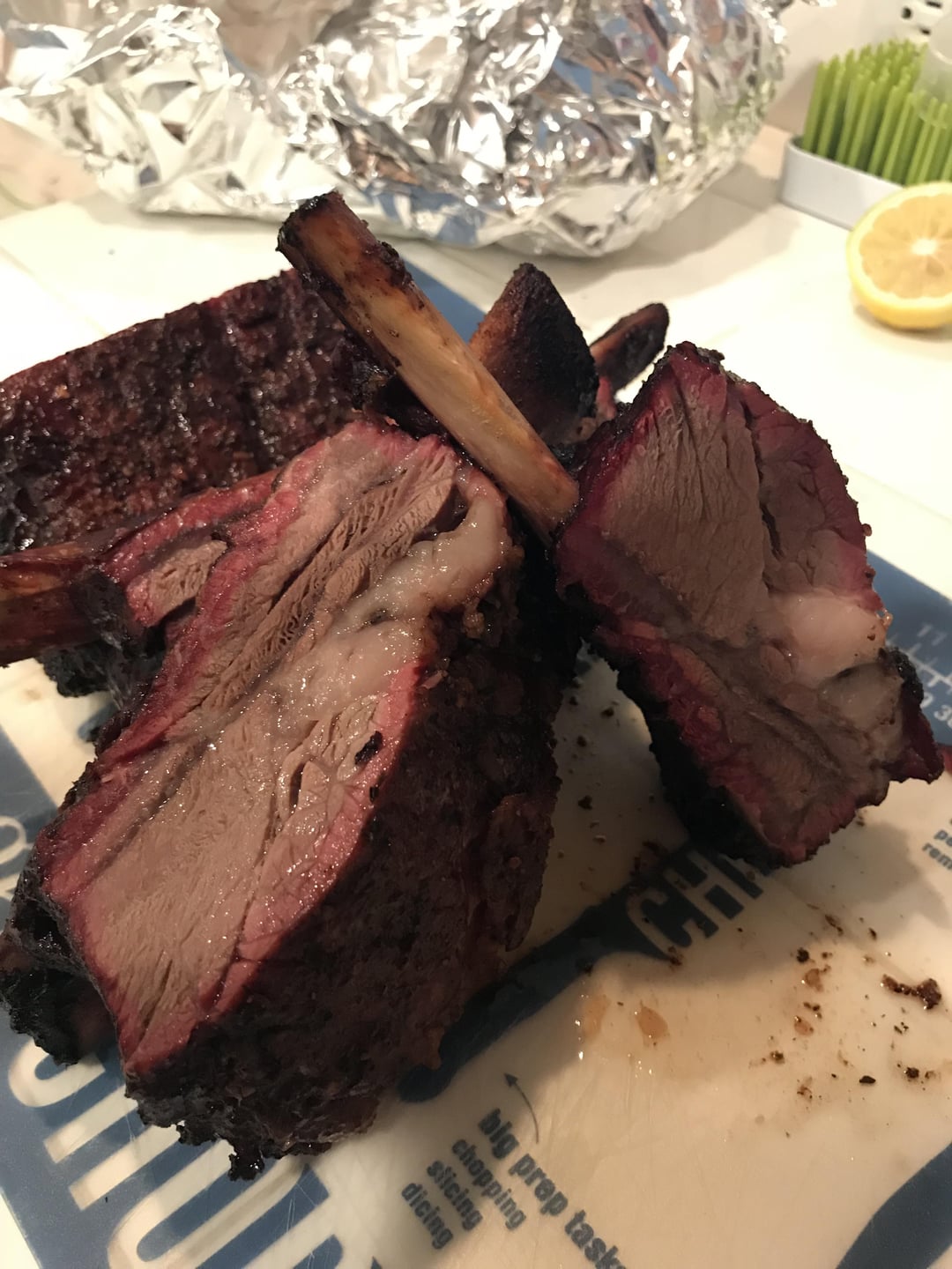 Beef ribs on er kettle Dining and Cooking