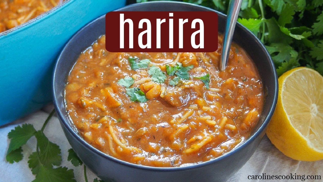 Harira - Moroccan lentil chickpea soup - Dining and Cooking