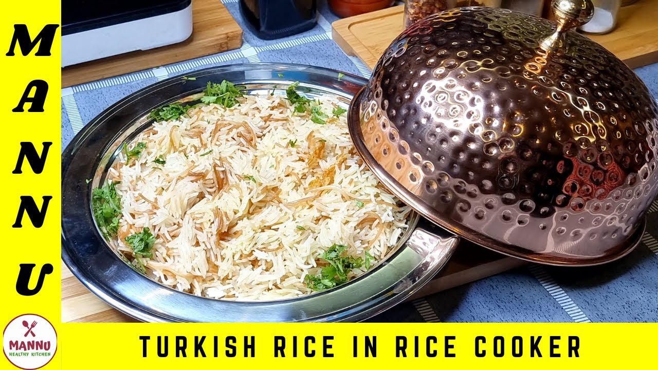 TURKISH RICE IN RICE COOKER RECIPE // How to make Turkish Pilaf (Pilav