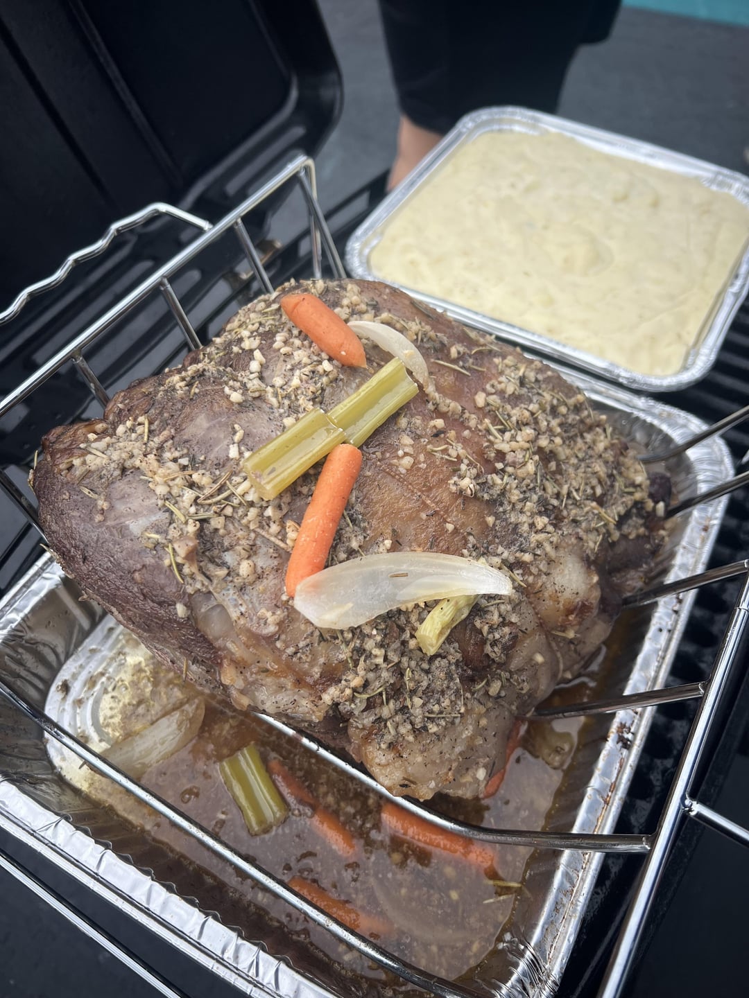 Prime Rib Slow Cooked And Served On The Grill Dining And Cooking 