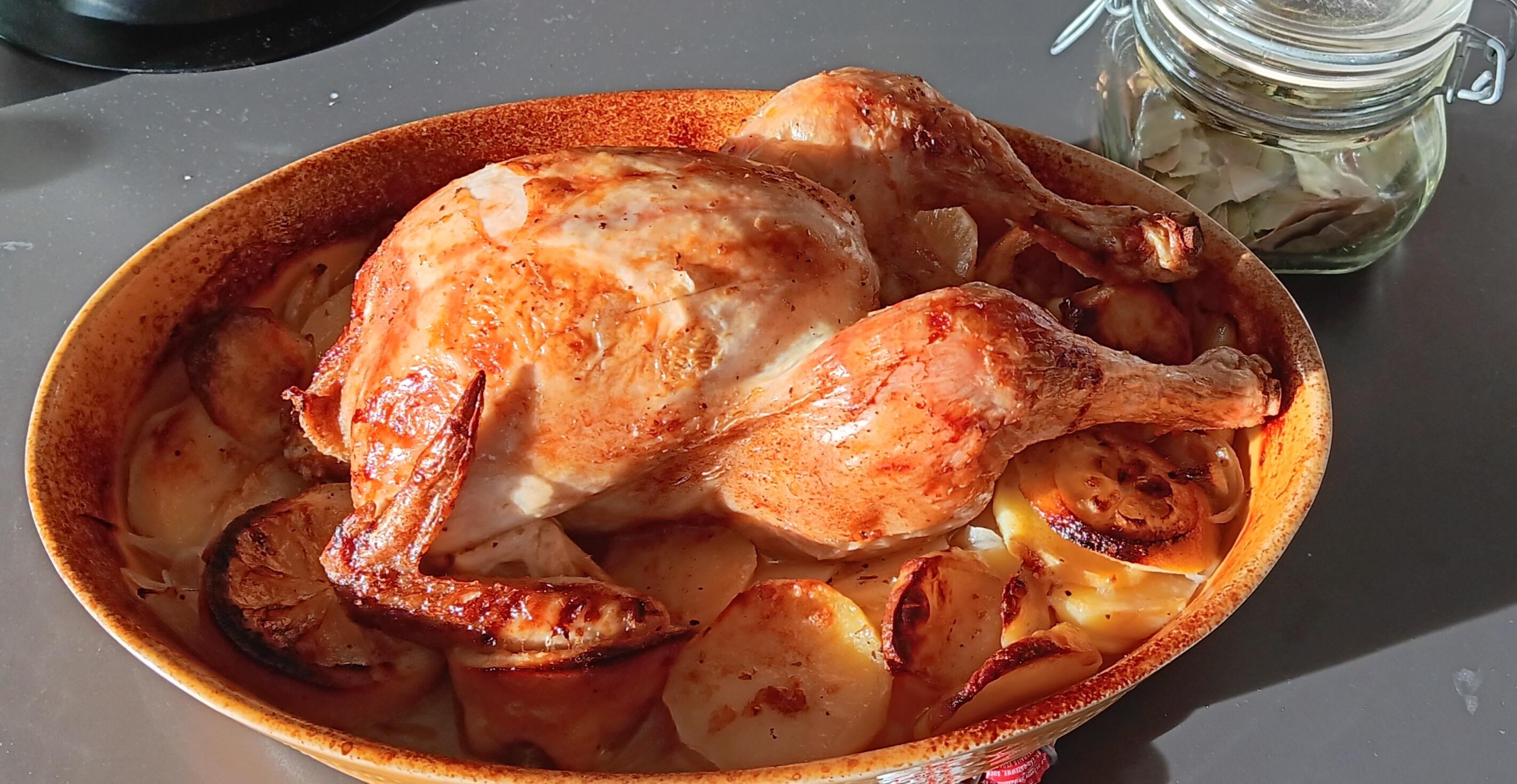 Roasted Chicken And Potatoes Dining And Cooking