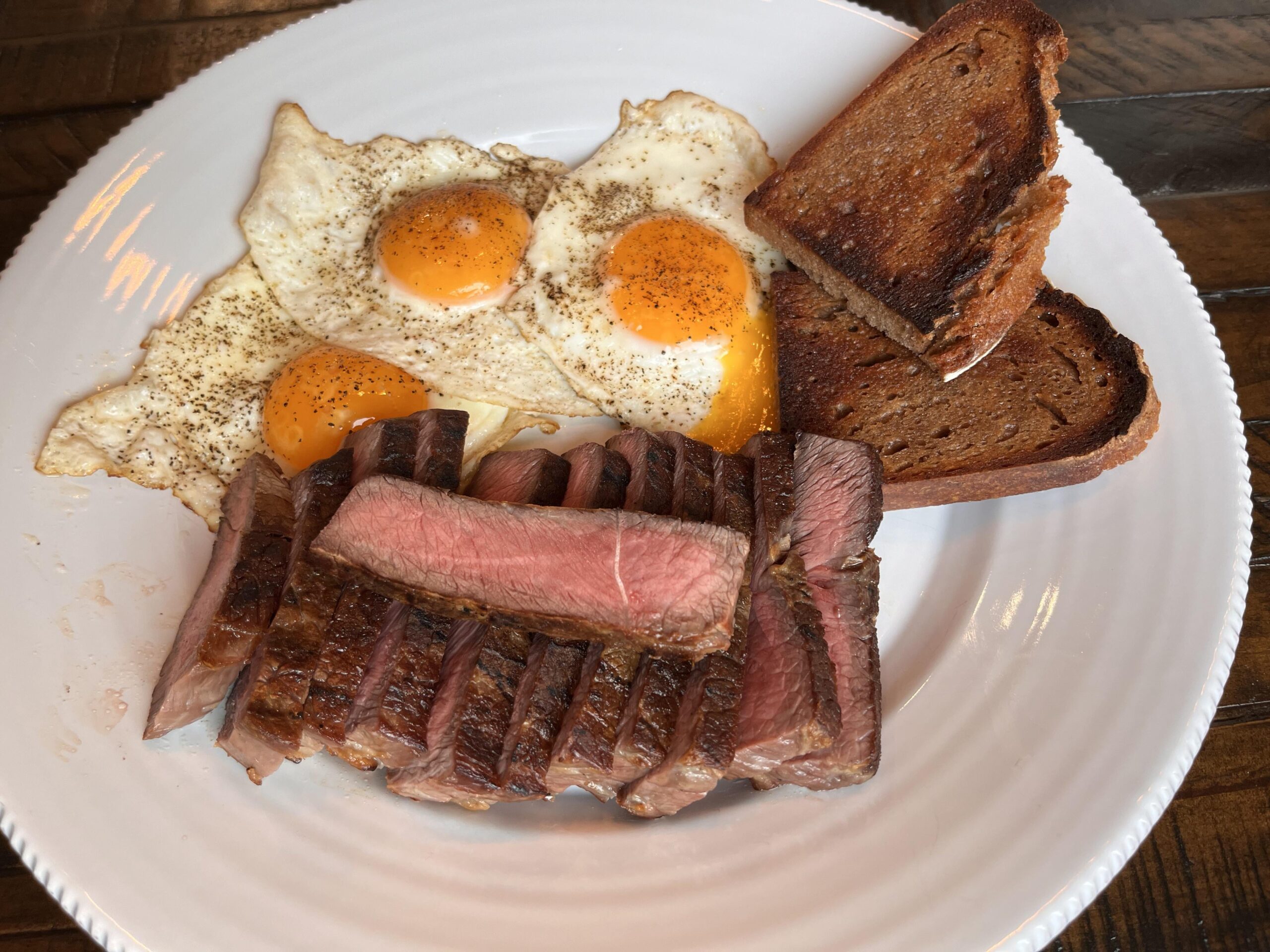 Leftover steak and eggs Dining and Cooking