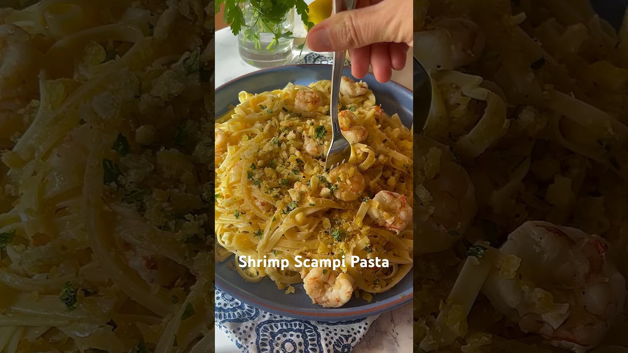Shrimp Scampi Pasta #shortsrecipe #shrimppasta #shrimpscampi # ...