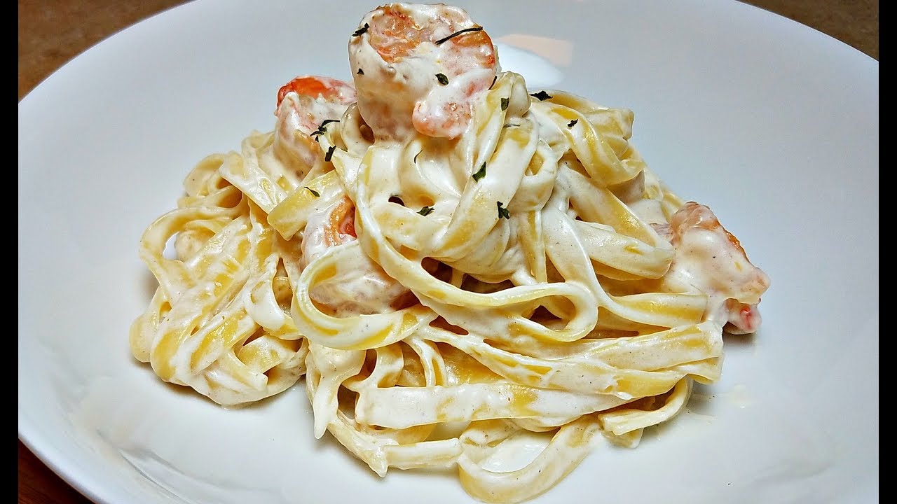 Easy Creamy Pasta Sauce | Creamy Shrimp Fettuccini Pasta Recipe ...