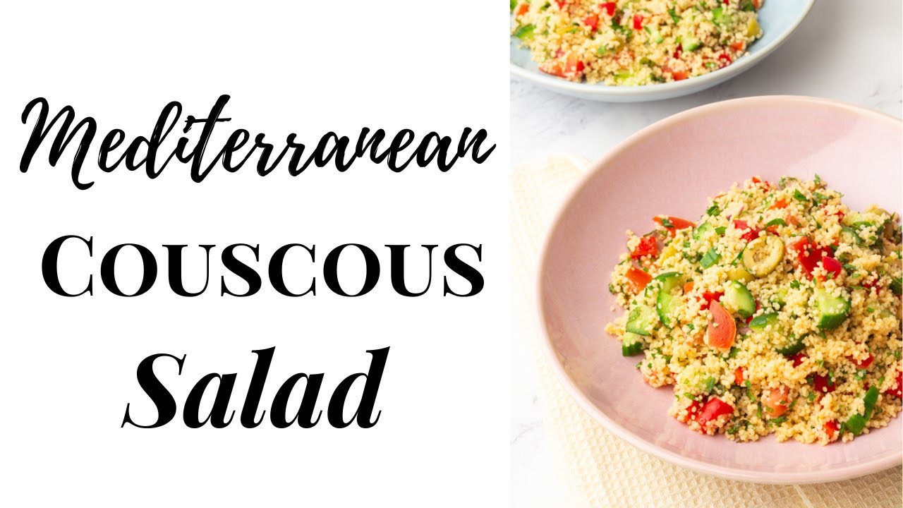 Easy Mediterranean couscous Salad with Lemon & Harissa Dressing ...