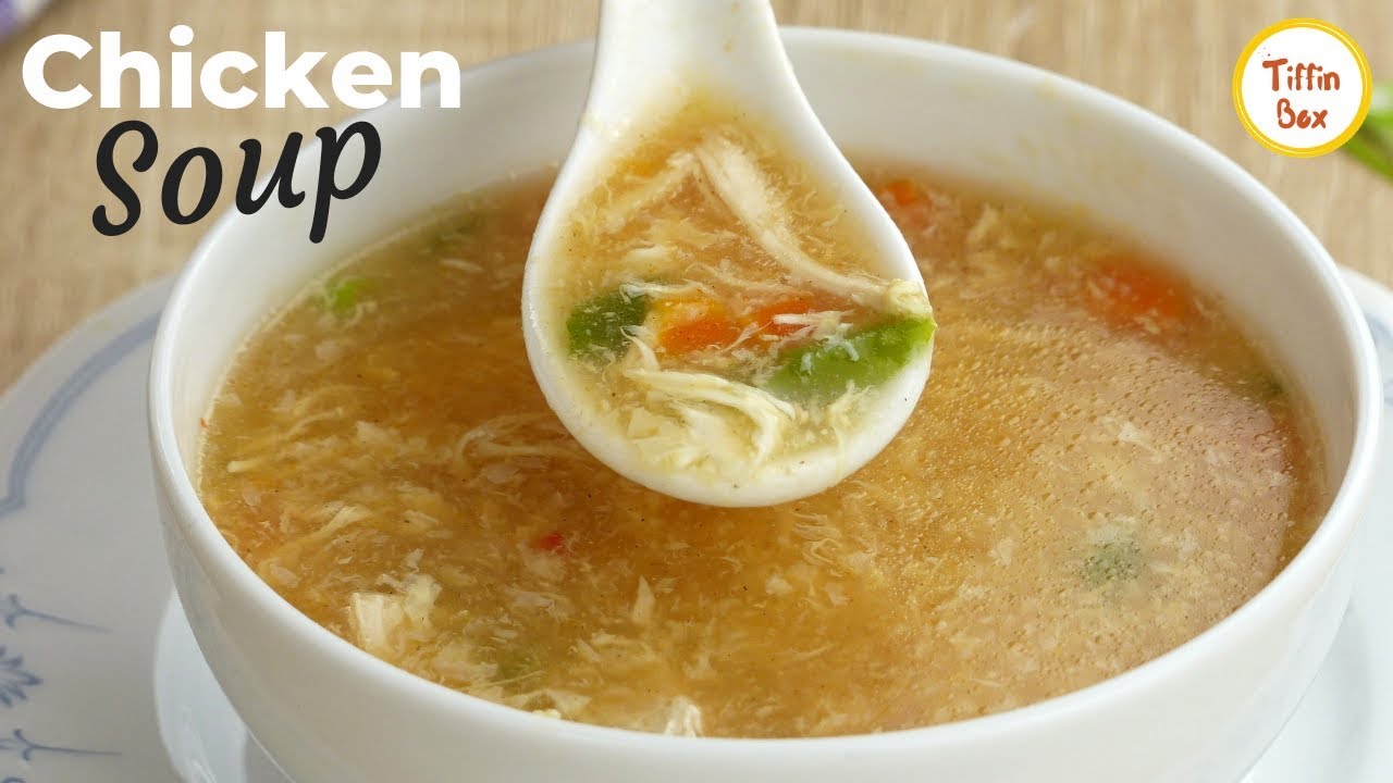 Delicious Chicken soup | Chicken-vegetable egg drop soup for Kids lunch ...