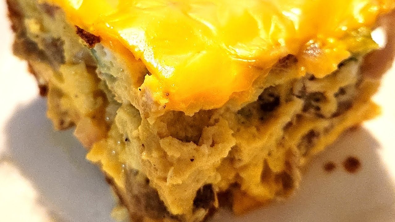 Sausage & Cheese Egg Bake with Crescent Roll Crust - Dining and Cooking