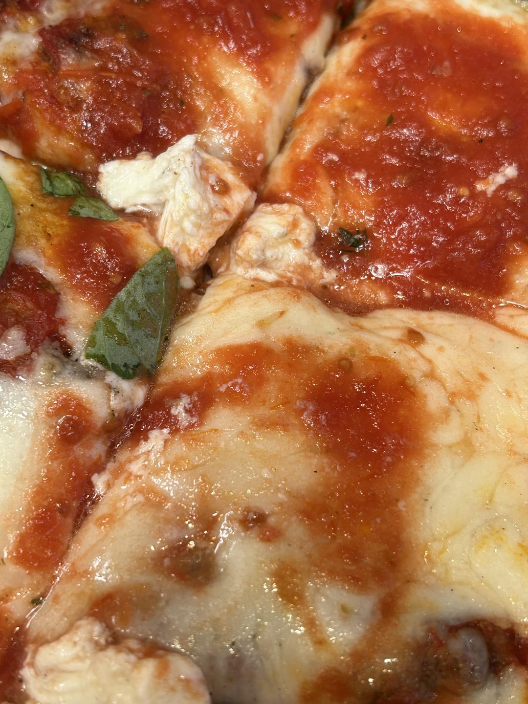 Margherita Pizza From Traditional Italian Place Crunchy Crust I