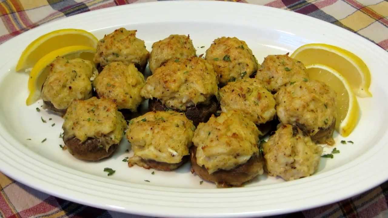 Stuffed Mushrooms Recipe - How to make Crab Stuffed Mushrooms - Dining ...