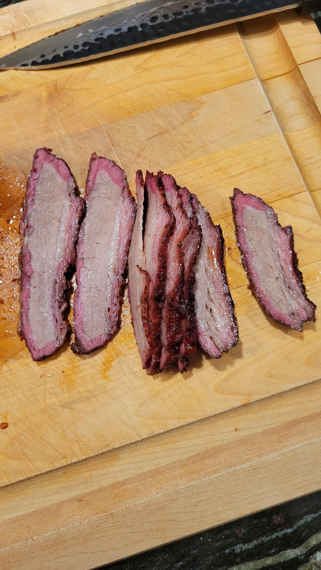 Smoked my first brisket point/flat (can't remember) and couldn't get