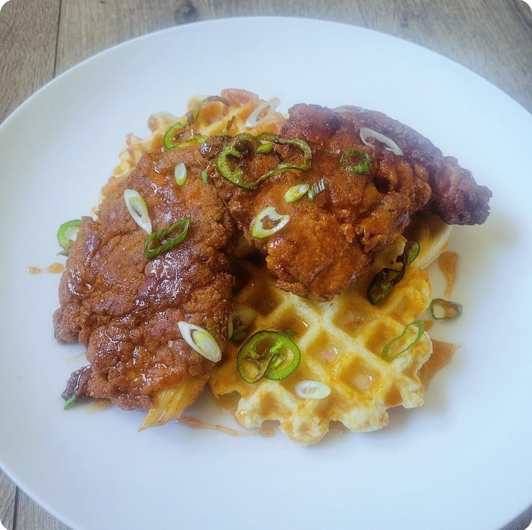 Savory Chicken and Waffles. - Dining and Cooking