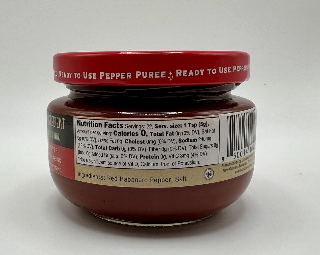 Louisiana Pepper Exchange Red Habanero Purée - Dining and Cooking